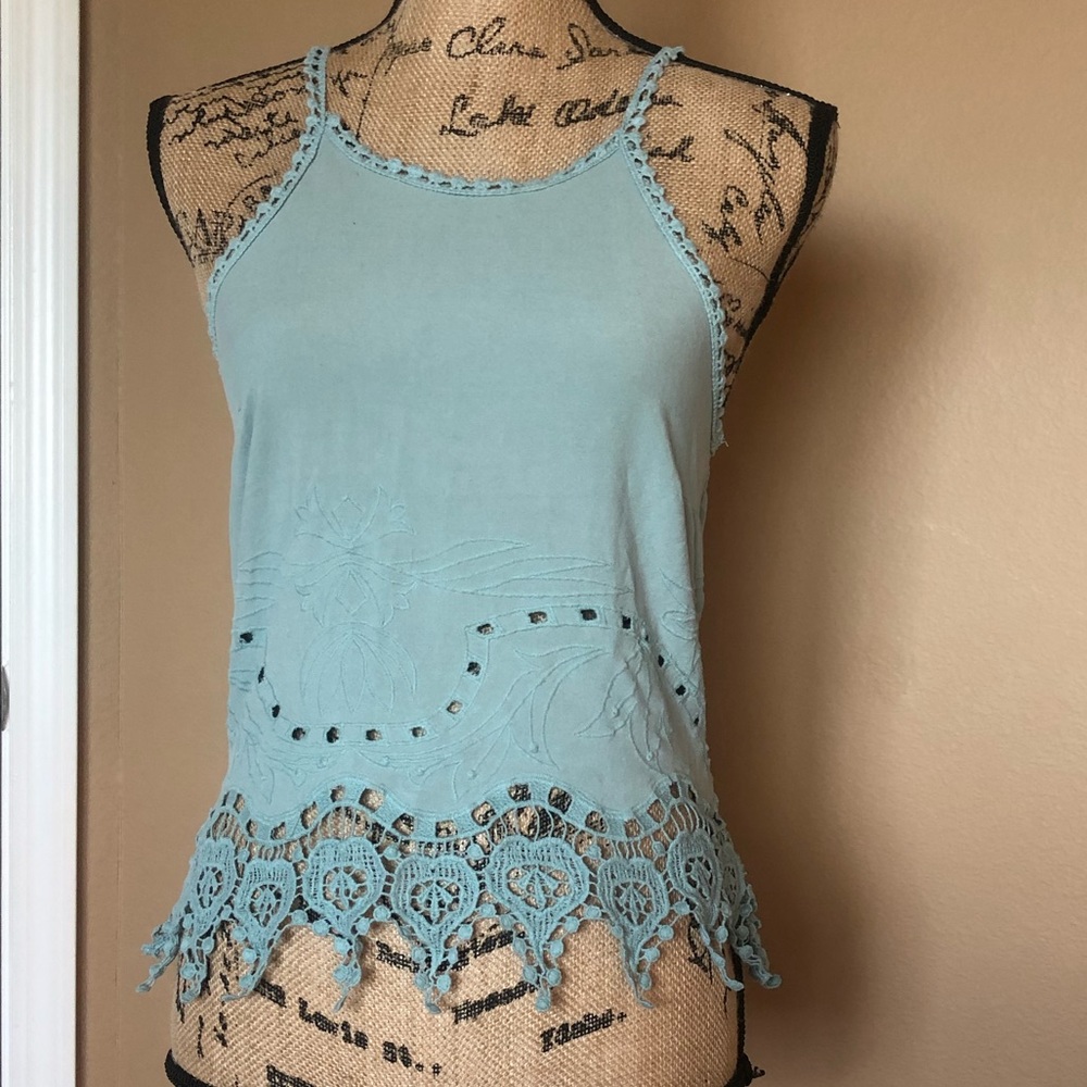 Mint green like new tank top